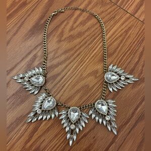 BaubleBar crystal feather necklace